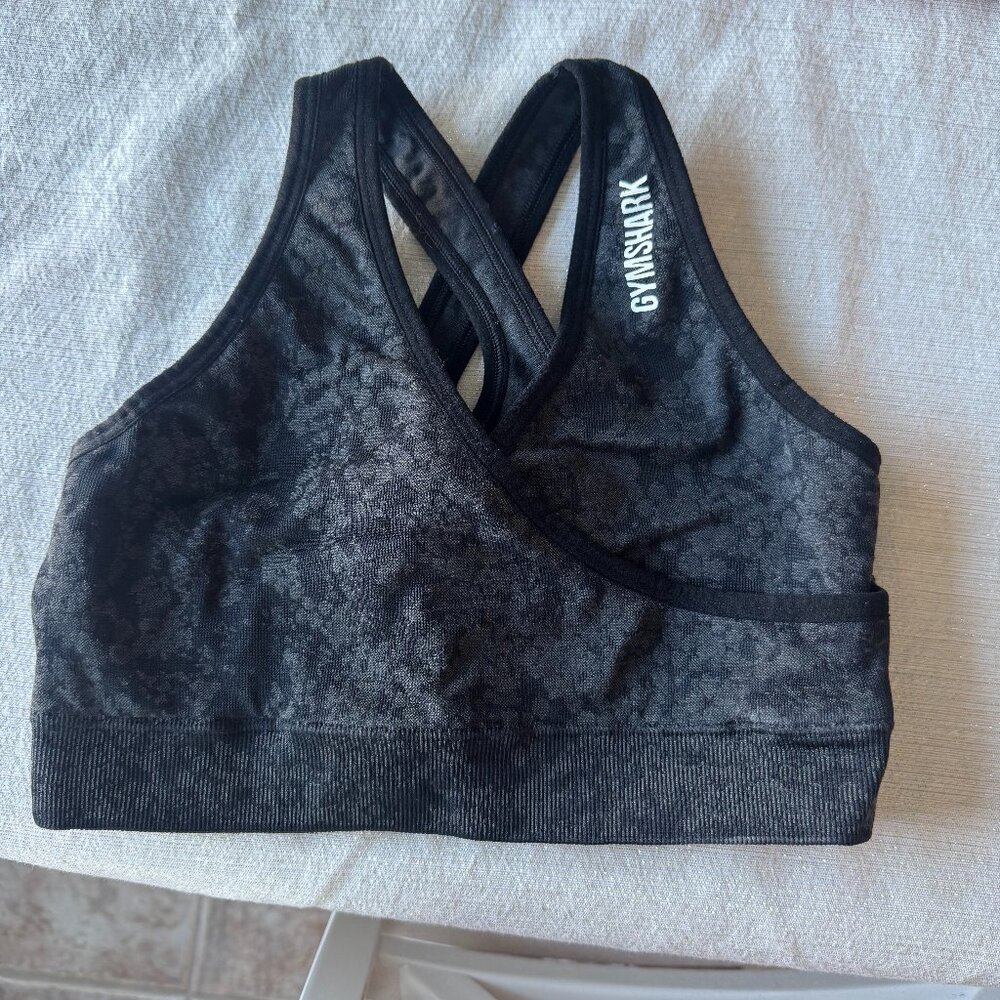 Gymshark black camo sports bra